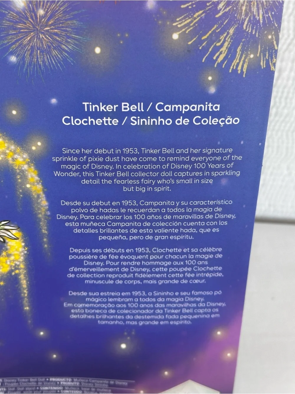 Disney 100 Tinker Bell Collector Doll Mattel Fairycore Y2K Disney